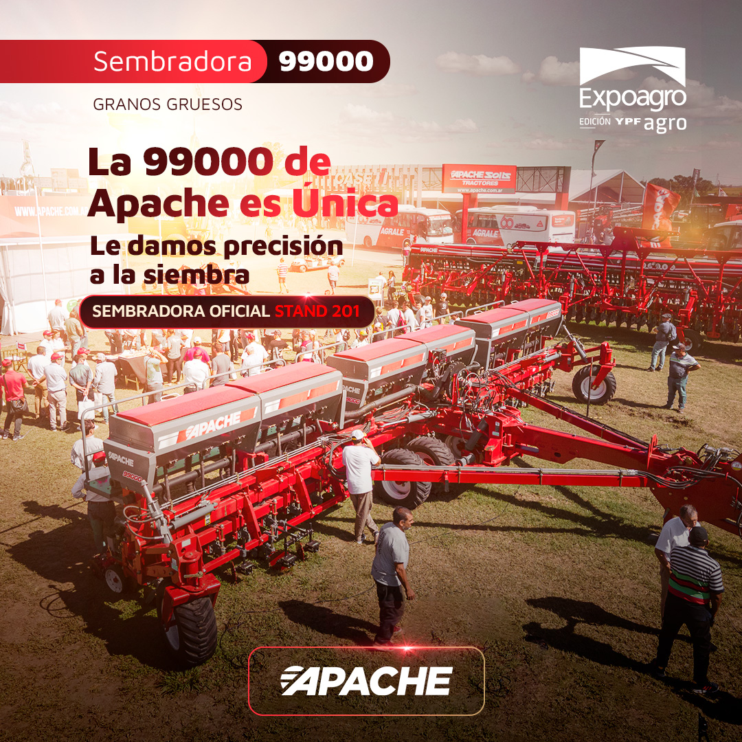 Lanzamiento comercial Sembradora Apache 99000: Lo bueno de pasar de lote a lote